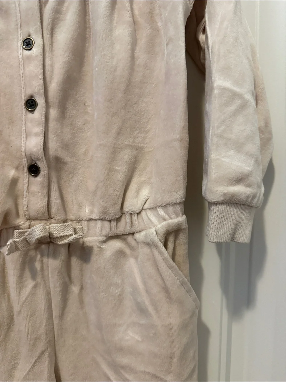 Gymboree Cream Velour Girls' Romper Jumpsuit